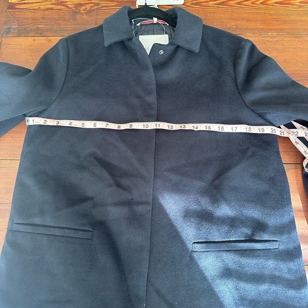 Max Mara Leisure Blu Notte Clava Coat NWT Size 6 - Picture 14 of 14